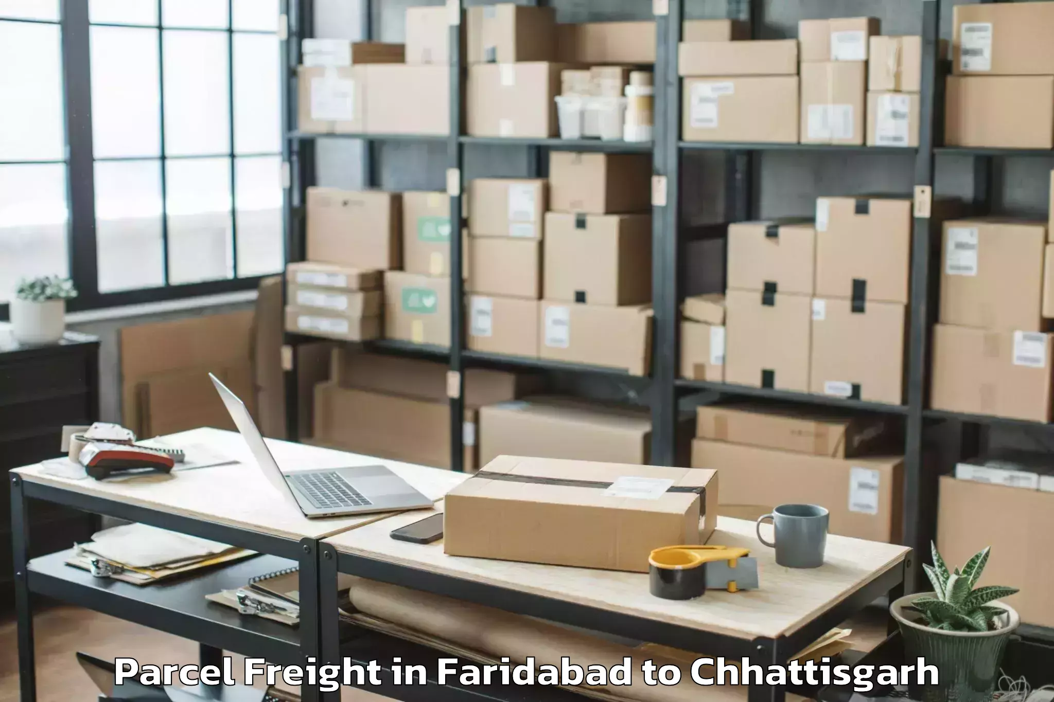 Quality Faridabad to Jashpur Nagar Parcel Freight